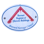 Historic plaque of the Brevard Heritage Council